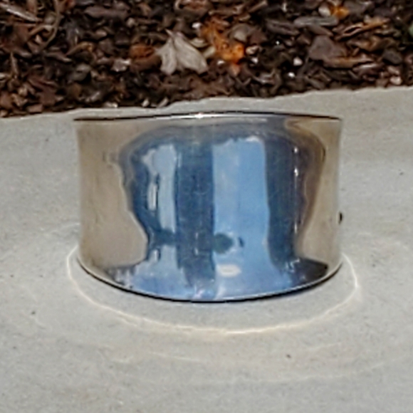 HOB Mexico 925 Large Concave Cuff Bracelet 31.3g - Picture 2 of 14